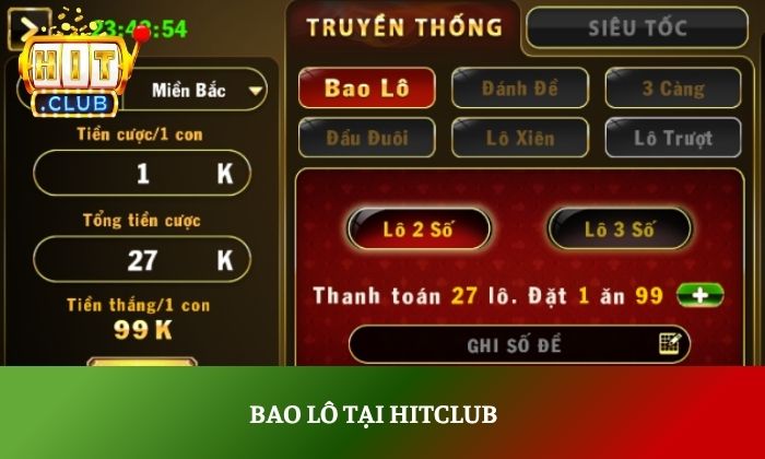Khám phá lô đề 1 ăn 99 Hitclub – Cơ hội thắng lớn cho người chơi 3 Bao lô tại Hitclub
